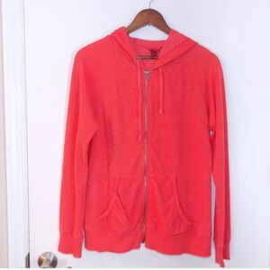 Merona Hoodie Full Zip Up‎ Sweatshirt Pockets Casual Comfy Size M / #6218